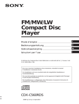 Sony CDX-C560RDS Le manuel du propriétaire