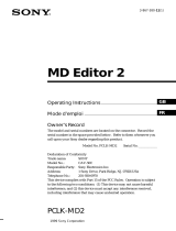 Sony PCLK-MD2 Le manuel du propriétaire