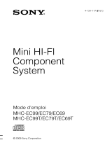 Sony MHC-EC99 Mode d'emploi