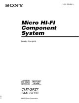 Sony CMT-GPZ6 Mode d'emploi