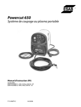 ESAB Powercut 650 Portable Plasma Cutting System Manuel utilisateur