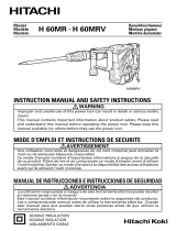 Hitachi H60MRV - 20 lb Demolition Hammer Manuel utilisateur
