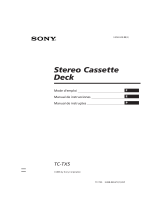 Sony TC-TX5 Mode d'emploi