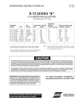 ESAB R-72 Series “B" Cylinder Regulators Manuel utilisateur