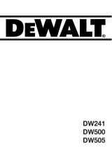 DeWalt DW505 Manuel utilisateur