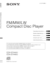 Sony cdx gt440u Le manuel du propriétaire