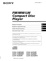 Sony CDX-4250R Le manuel du propriétaire