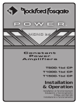Rockford Fosgate Power T1000-1bd CP Manuel utilisateur