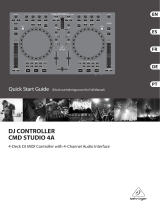 Behringer DJ CONTROLLER CMD STUDIO 4A Guide de démarrage rapide