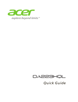 Acer DA223HQL Guide de démarrage rapide