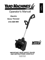 MTD 31A-020-900 Le manuel du propriétaire