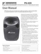 Acesonic PS-420 Le manuel du propriétaire
