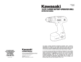 Kawasaki 19.2V 2-SPEED BATTERY-OPERATED DRILL Manuel utilisateur