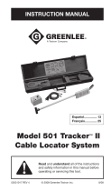Greenlee 501 Tracker II Cable Locator System Manuel utilisateur