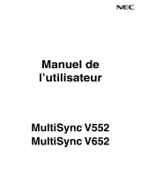 NEC MultiSync® V552 Le manuel du propriétaire