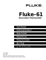 Fluke Models: 61 Mini Handheld Infrared Thermometer Manuel utilisateur
