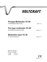 VOLTCRAFT VC-86 Digital Pen- 3400 digits CAT III 250 V Le manuel du propriétaire