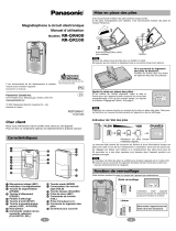 Panasonic RR-QR400 Le manuel du propriétaire