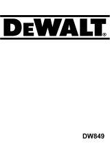 DeWalt DW849 Le manuel du propriétaire