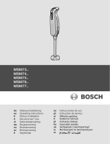 Bosch MSM7700/02 Le manuel du propriétaire