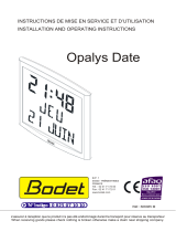 Bodet Opalys Date Installation And Operating Instructions Manual