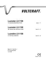 VOLTCRAFT LX-1108 Lux-Meter, illumination measuring device, Brightness meter, 0 à 400 000 lx Manuel utilisateur