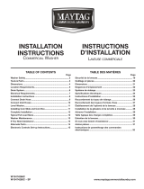 Maytag GAS RANGE Installation Instructions Manual
