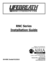 Lifebreath RNC series Guide d'installation