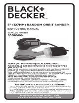 Black & Decker Black + Decker BDERO600 2.4A Corded Single Speed Random Orbital Sander Le manuel du propriétaire