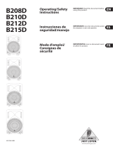 Behringer B210D Operating/Safety Instructions Manual