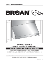 Broan Elite E60000 Series Guide d'installation
