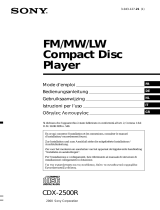 Sony cdx 2500 r Le manuel du propriétaire