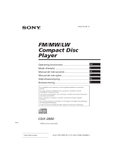 Sony CDX-3000 Le manuel du propriétaire