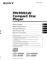 Sony cdx 4000 r rv rx Le manuel du propriétaire