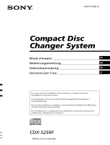Sony CDX-525RF Le manuel du propriétaire