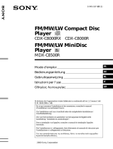Sony MDX-C8500R Le manuel du propriétaire
