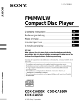 Sony CDX-CA650V Le manuel du propriétaire