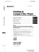Sony CDX-CA750X Le manuel du propriétaire