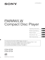 Sony CDX-GT24 Le manuel du propriétaire