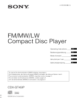 Sony CDX-GT45IP Le manuel du propriétaire