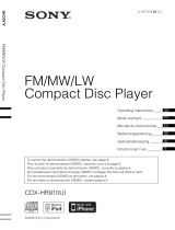 Sony CDX-MR60UI Le manuel du propriétaire