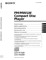 Sony CDX-M600R Le manuel du propriétaire