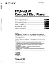 Sony cdx mp70 Le manuel du propriétaire