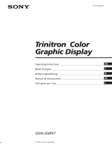 Sony Trinitron GDM-200PST Manuel utilisateur