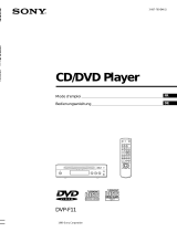 Sony DVP-F11 Le manuel du propriétaire