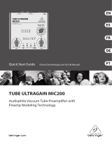 Behringer Tube Ultragain MIC200 Guide de démarrage rapide
