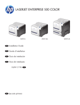 HP LaserJet Enterprise 500 color Printer M551 series Guide d'installation