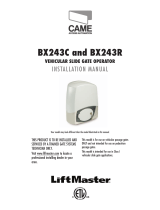 CAME BX243C Guide d'installation