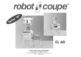 Robot Coupe CL60 Manuel utilisateur