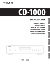 TEAC CD-1000 Le manuel du propriétaire